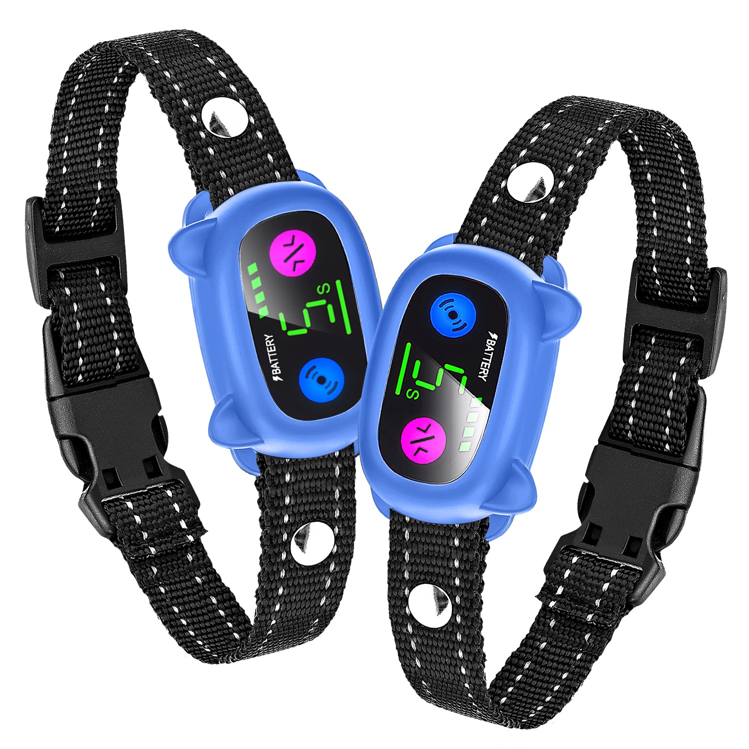 Cute Shaped No Shock Dog Bark Collar ,Blue