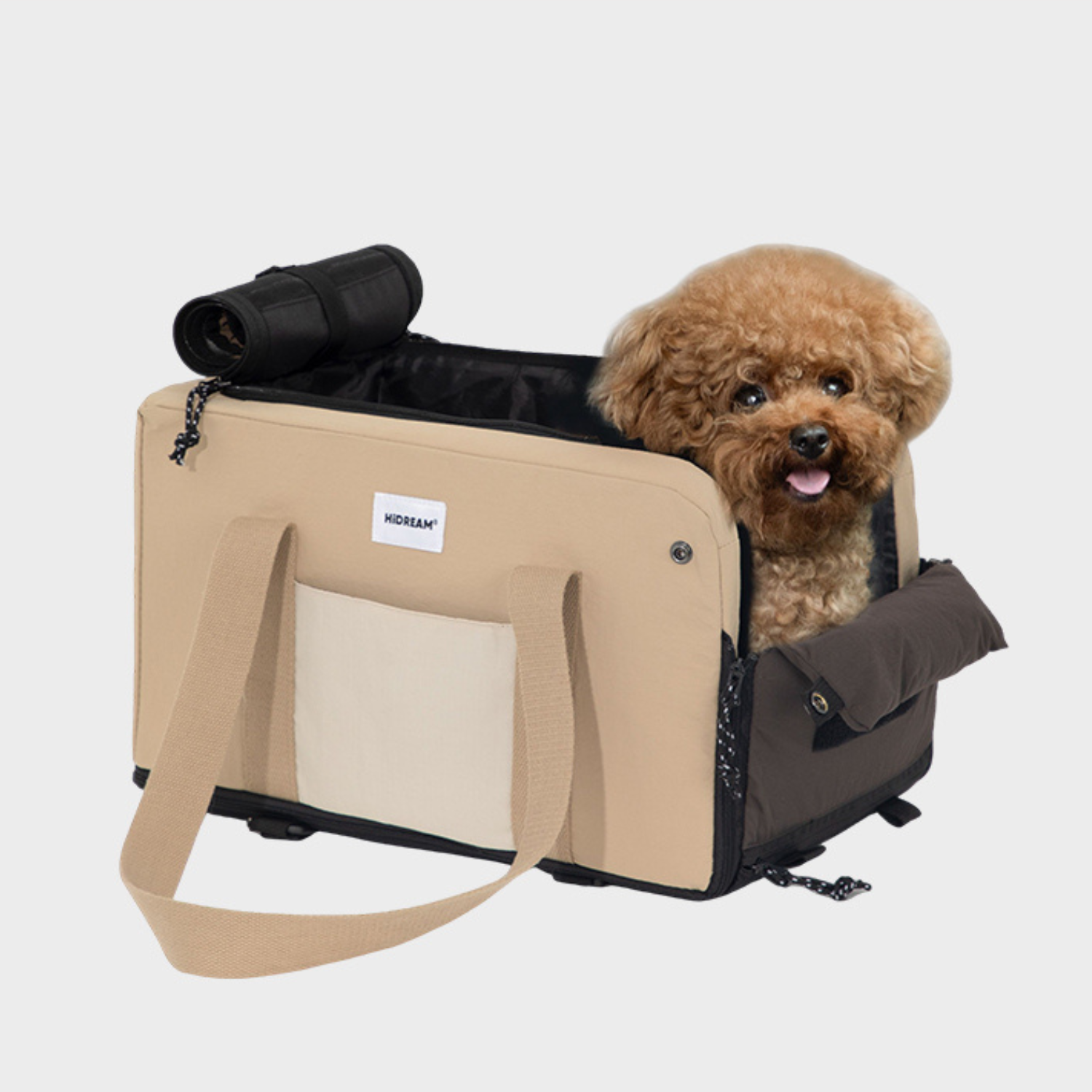 Central Console Seat with Pet Car Seat，Armrest Car Pet Carrier for Small Dogs