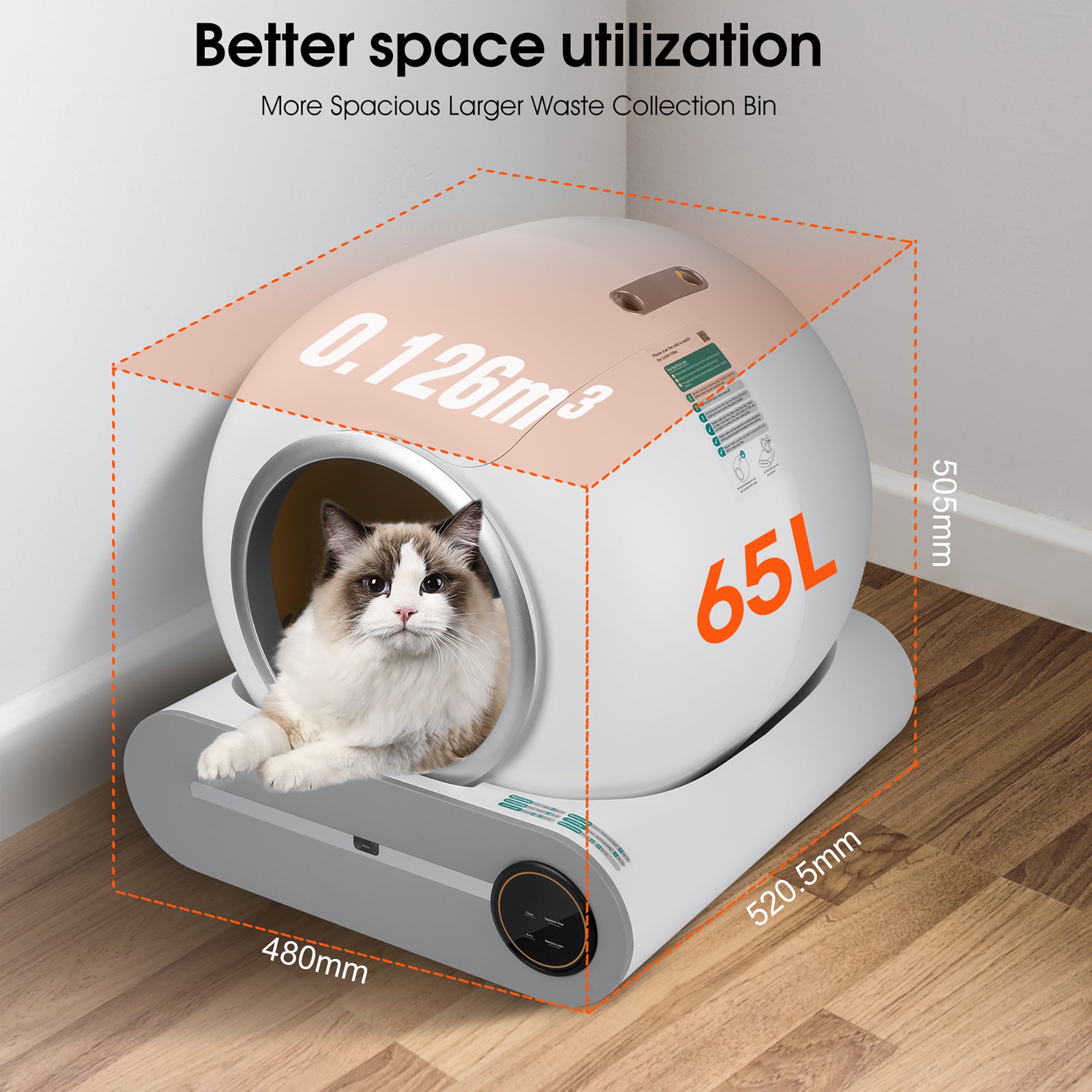 Automatic Self-Cleaning Cat Litter Box with APP Control