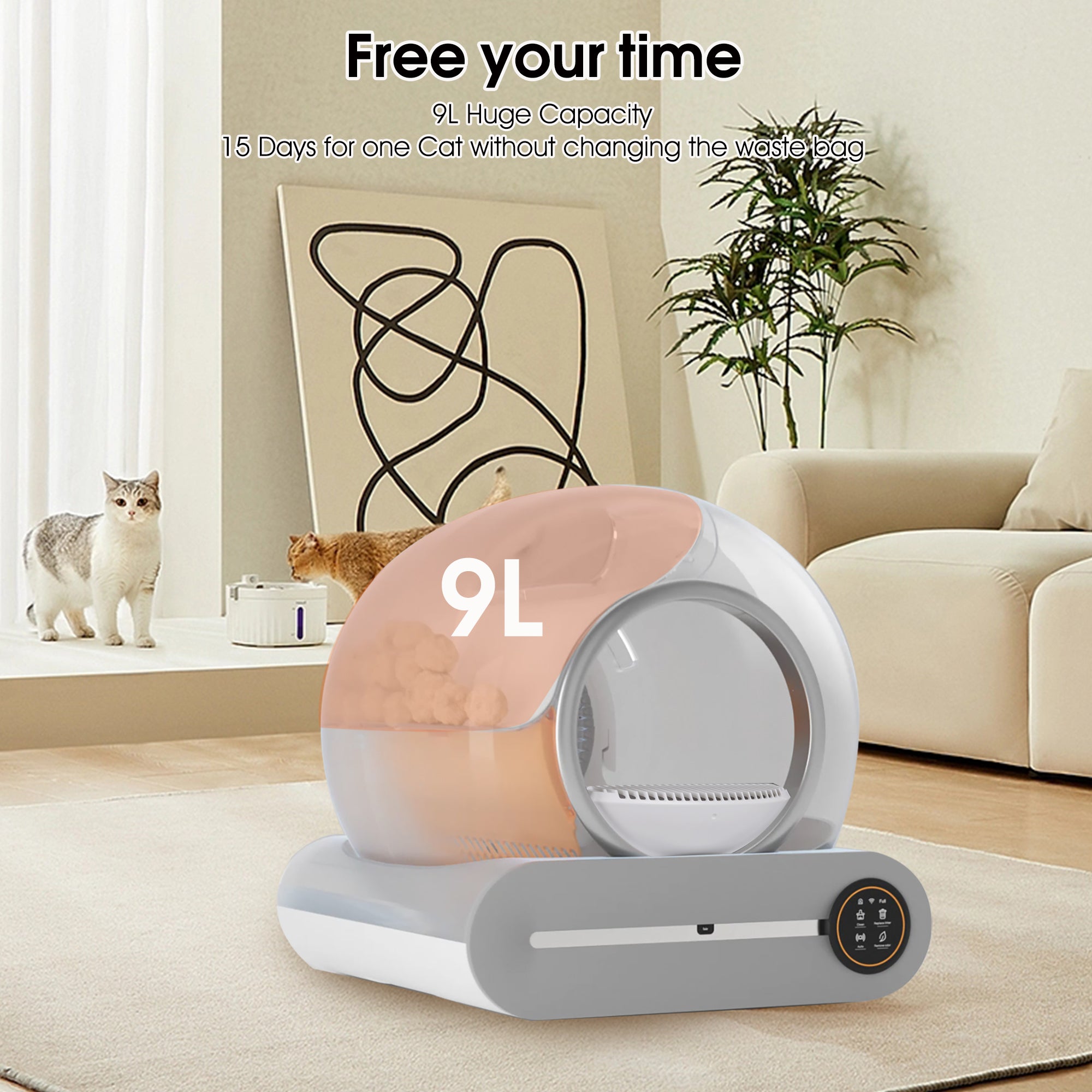 Automatic Self-Cleaning Cat Litter Box with APP Control