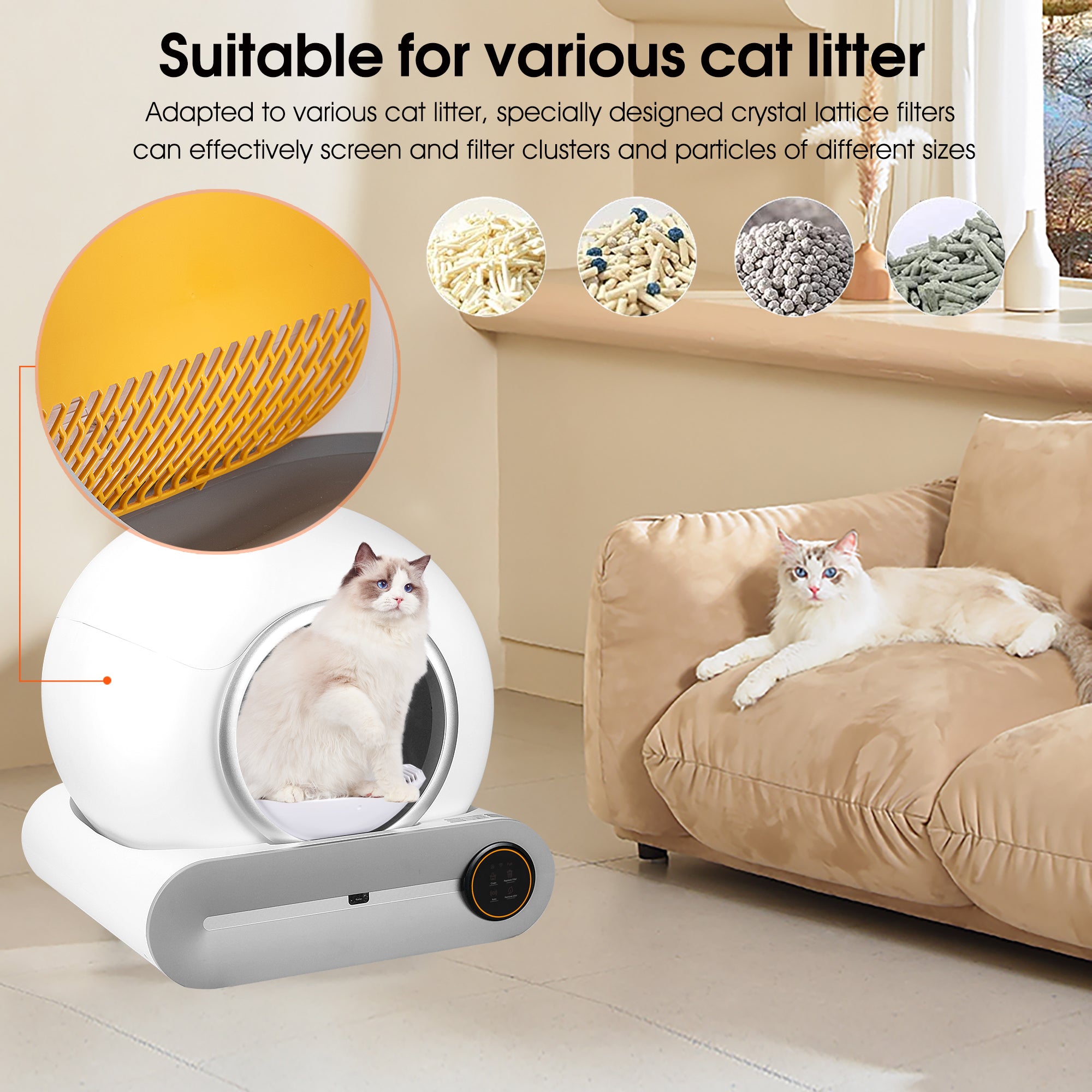 Automatic Self-Cleaning Cat Litter Box with APP Control