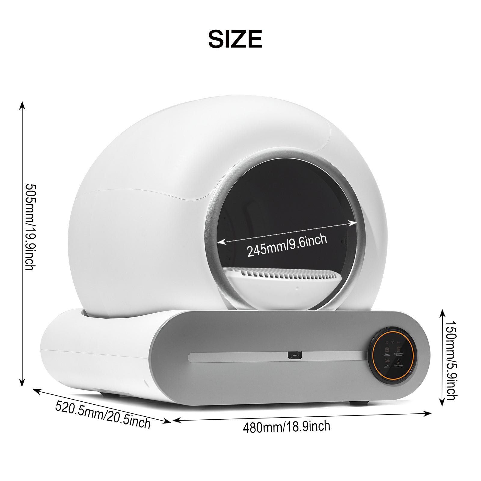 Automatic Self-Cleaning Cat Litter Box with APP Control