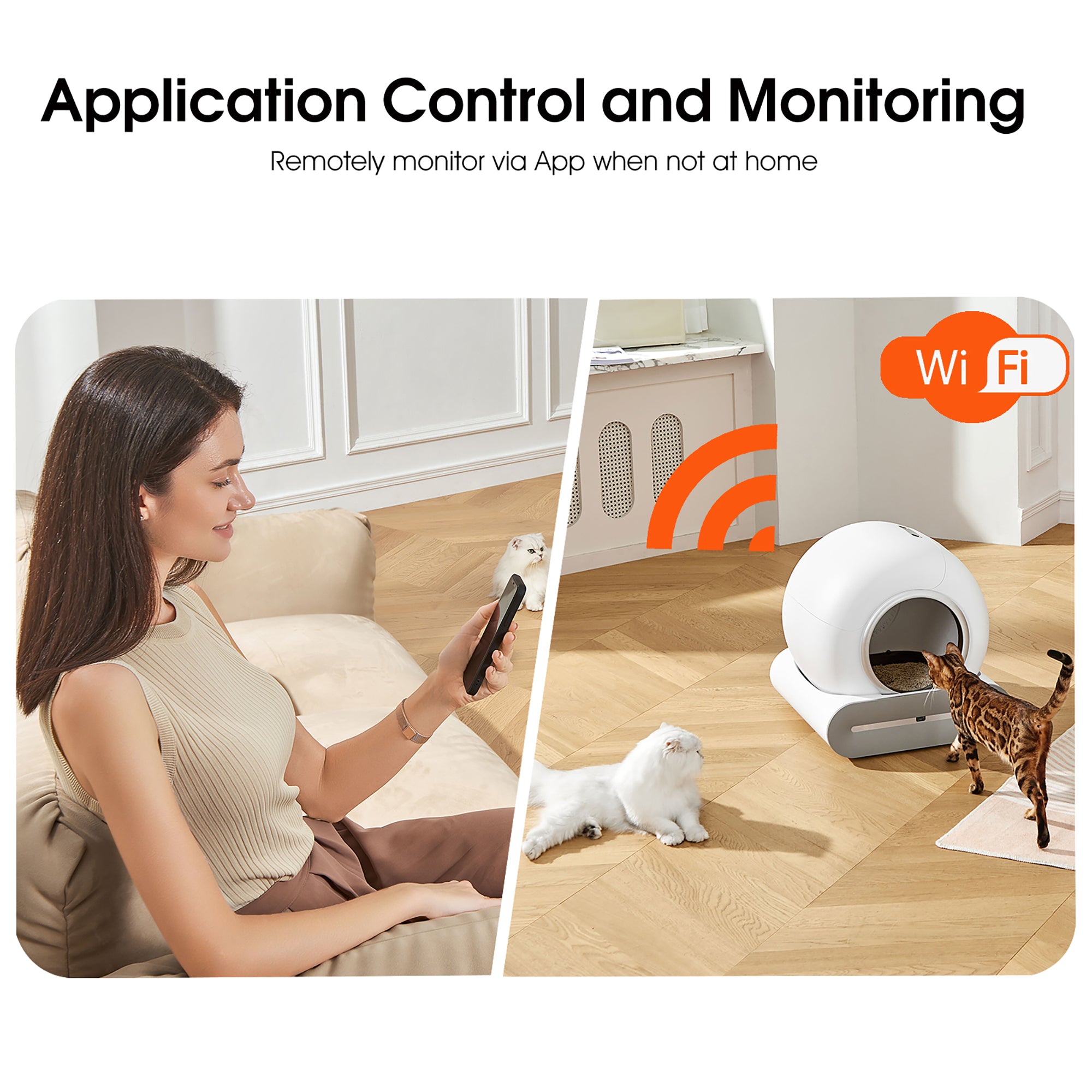 Automatic Self-Cleaning Cat Litter Box with APP Control