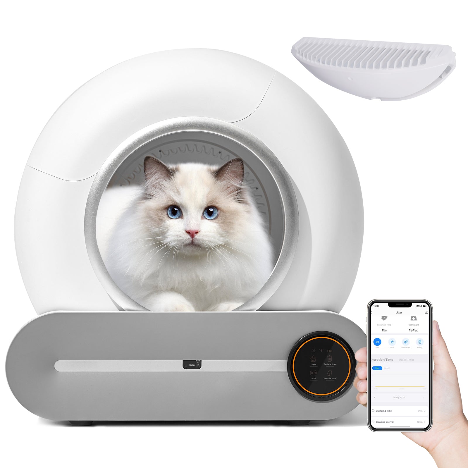 Automatic Self-Cleaning Cat Litter Box with APP Control