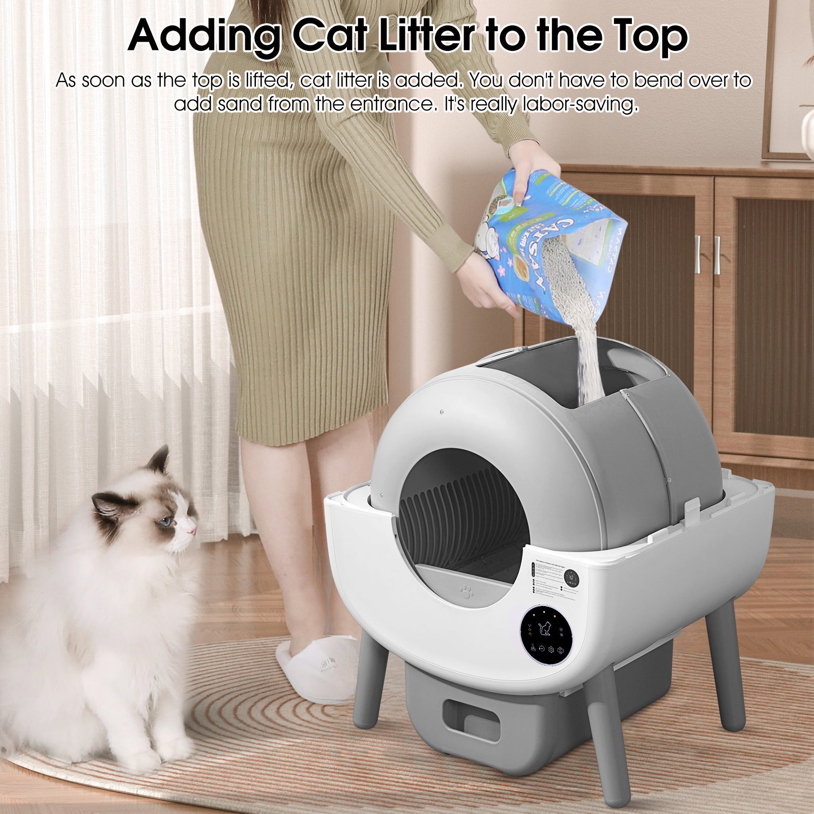 Automatic Cat Litter Box with APP Control