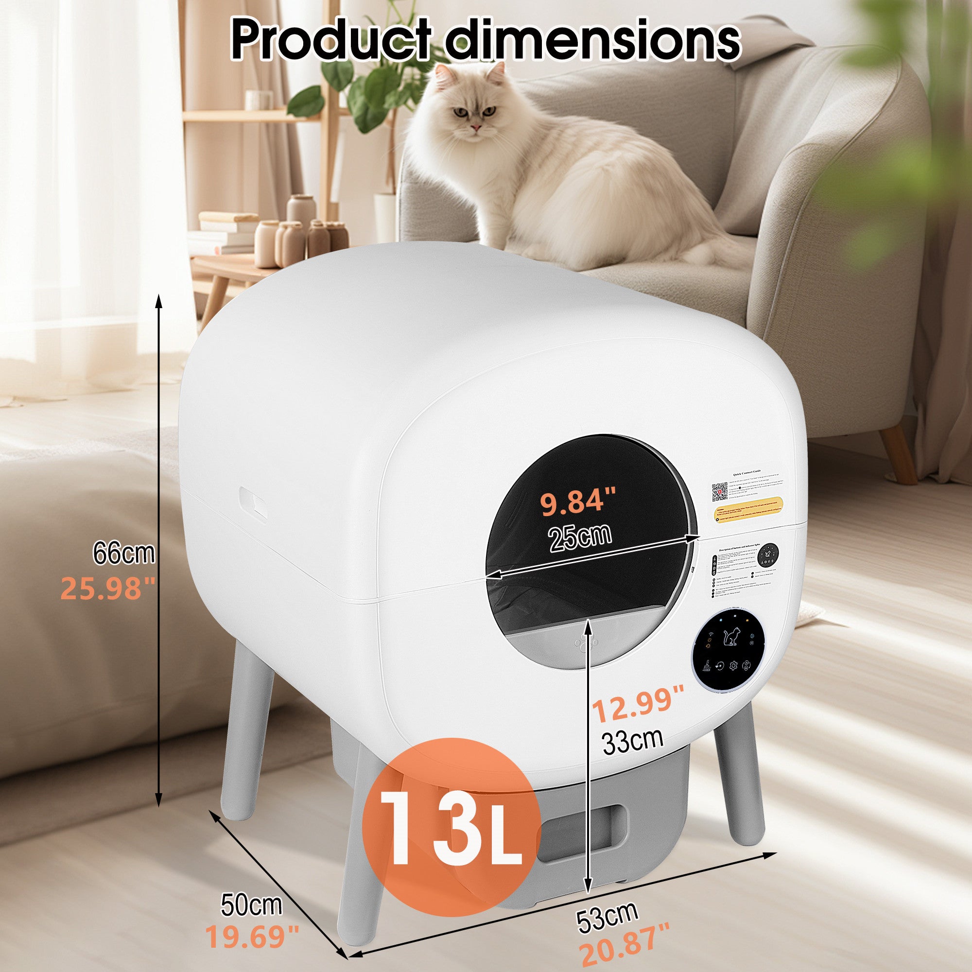 Automatic Cat Litter Box with APP Control