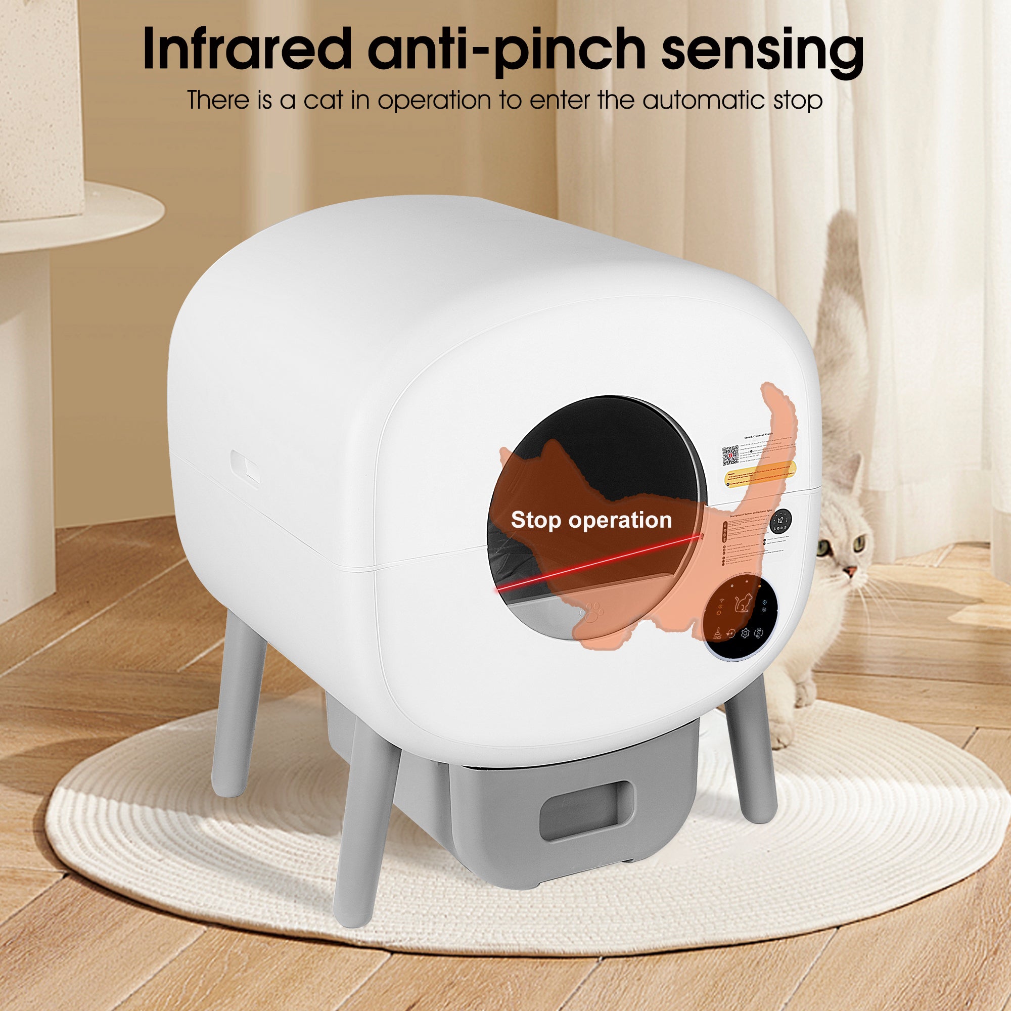 Automatic Cat Litter Box with APP Control