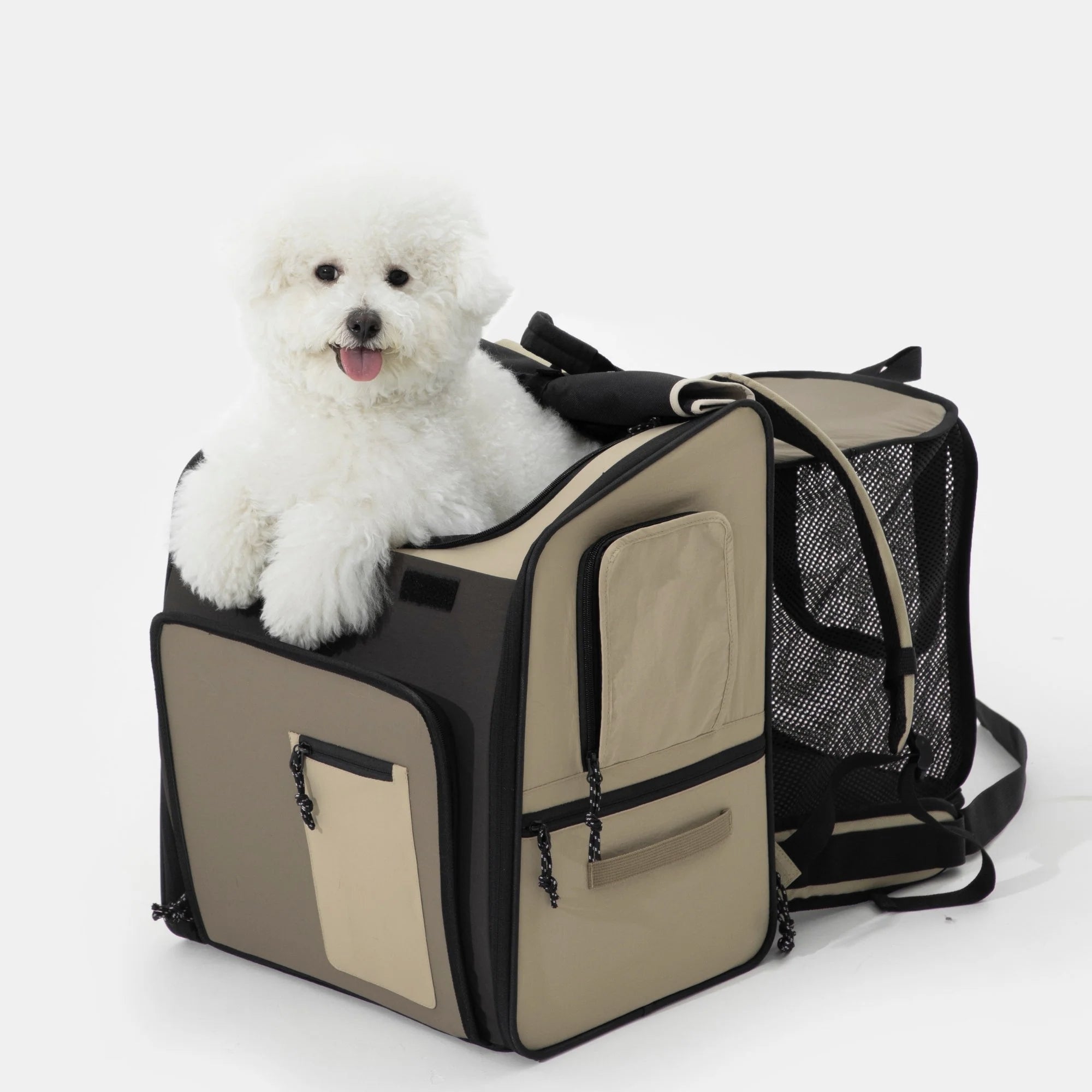 Expandable Pet Carrier Backpack, Super Ventilated Design for Small Dogs and Cats