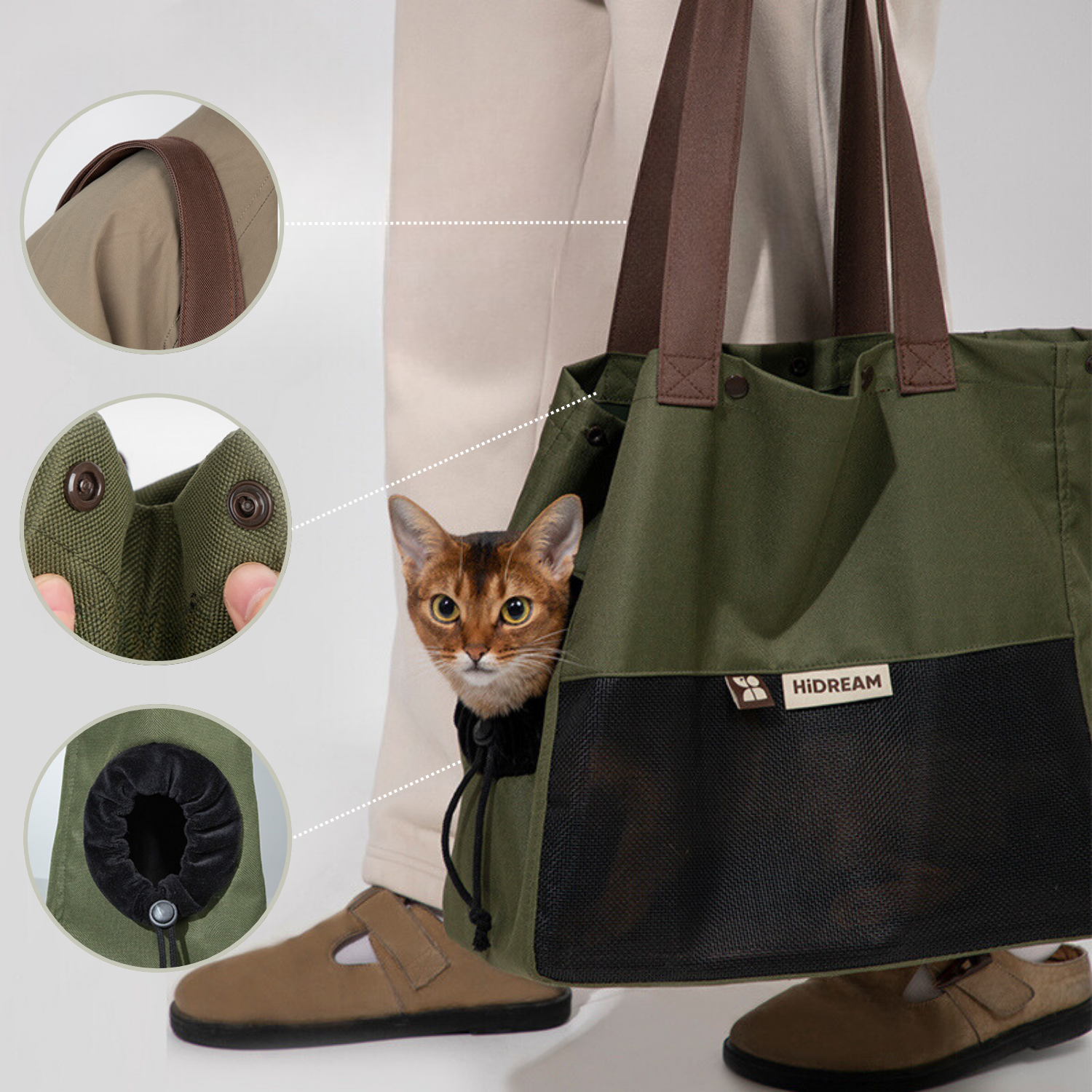 Portable Pet Carrier Purse for Cats and Small Dogs