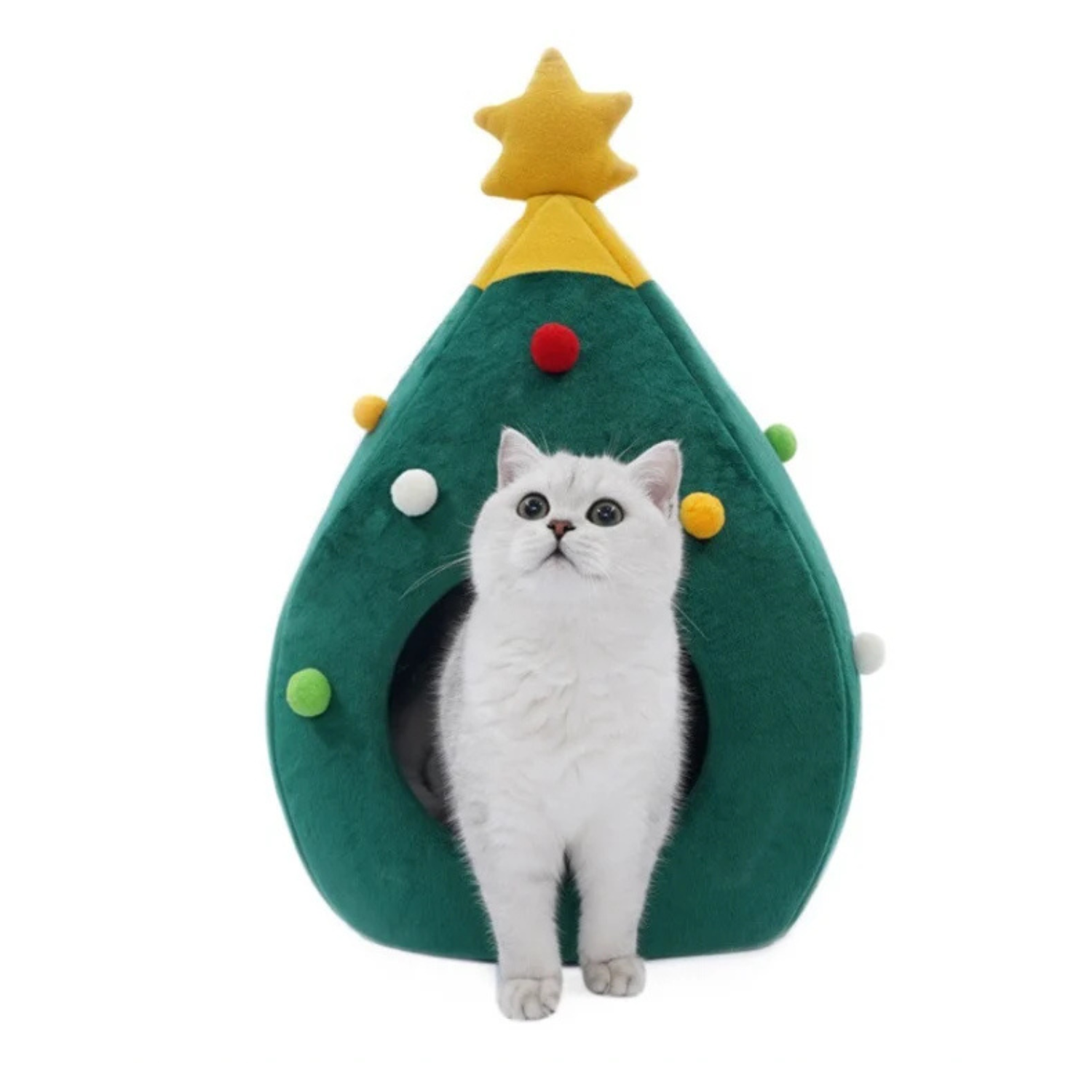 Washable Cave Bed Shape Christmas Tree Cat Nest