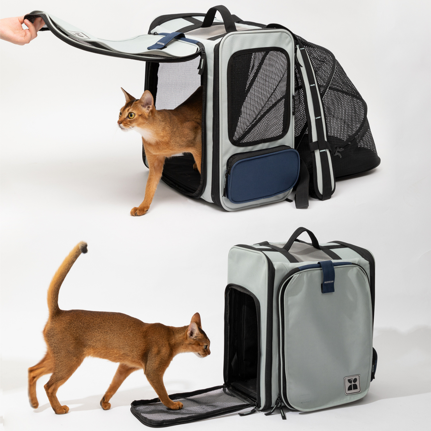 Portable Pet Travel Carrier, Expandable Pet Carrier Backpack for Cats and Small Dogs