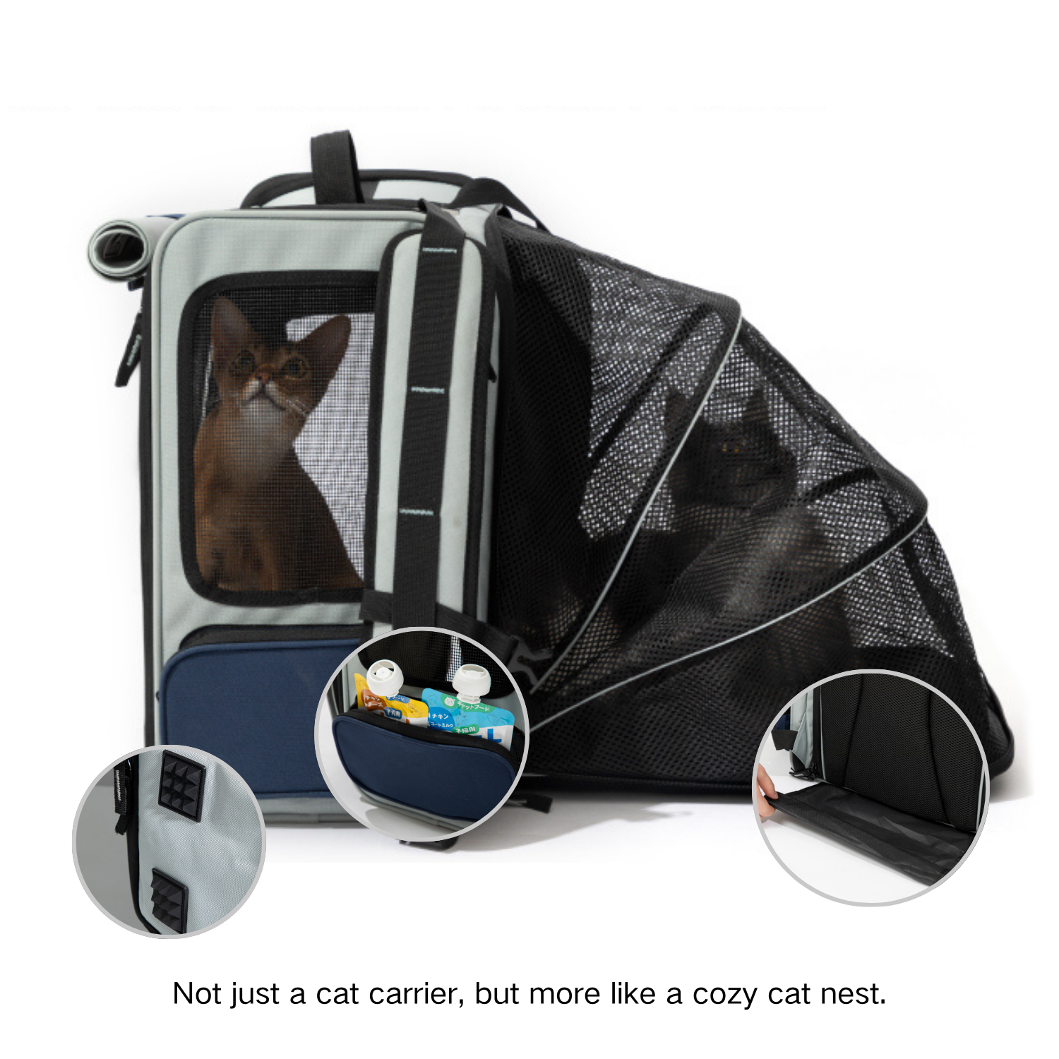 Portable Pet Travel Carrier, Expandable Pet Carrier Backpack for Cats and Small Dogs