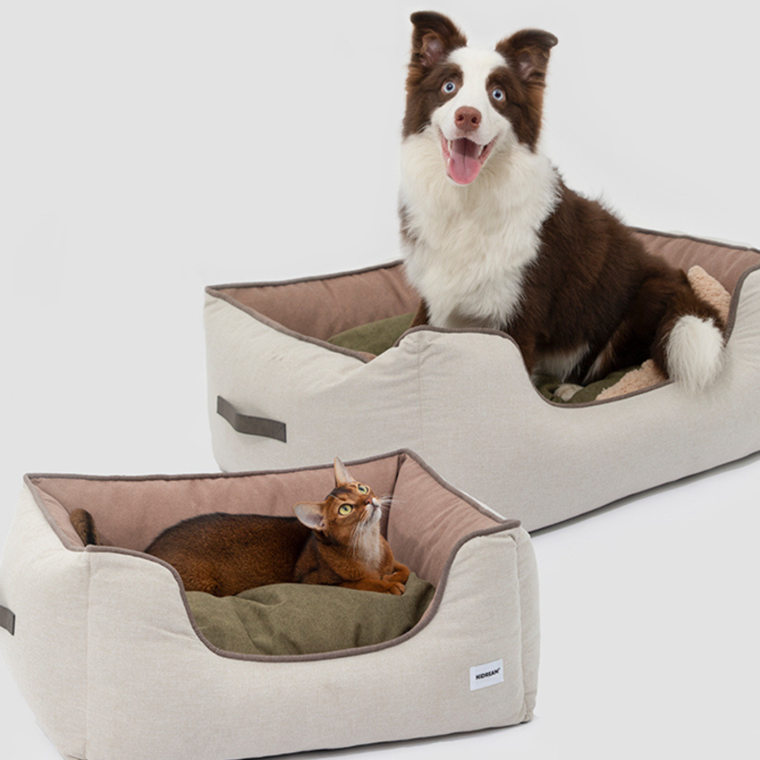 Calming Pet Bed with Washable Cover, Anti Anxiety Pet Beds