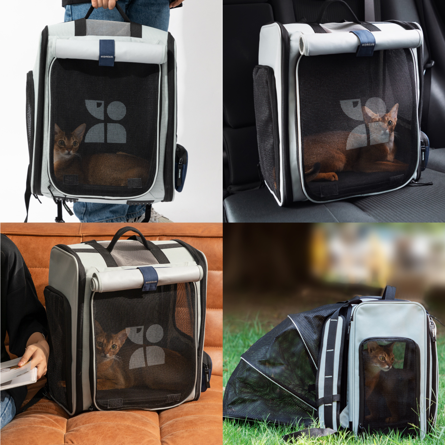 Portable Pet Travel Carrier, Expandable Pet Carrier Backpack for Cats and Small Dogs