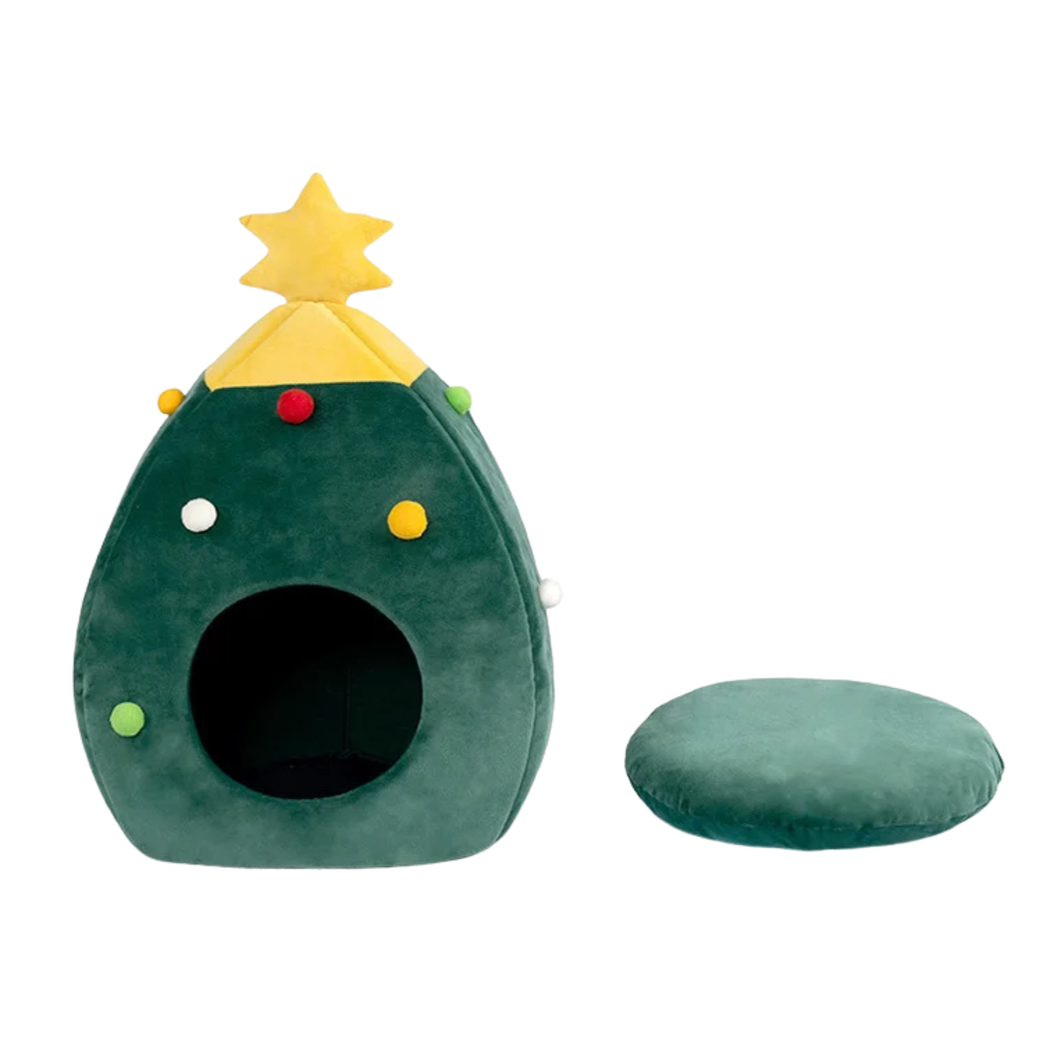 Washable Cave Bed Shape Christmas Tree Cat Nest