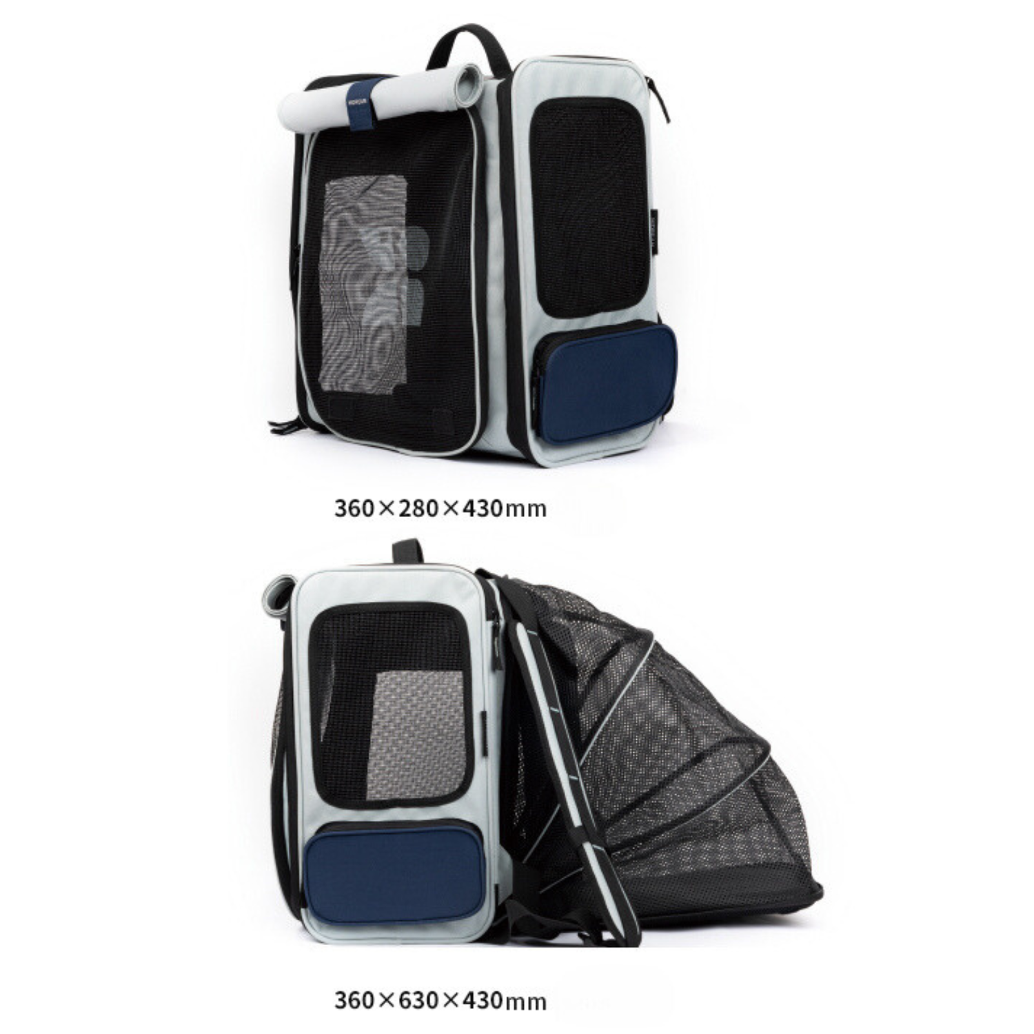 Portable Pet Travel Carrier, Expandable Pet Carrier Backpack for Cats and Small Dogs