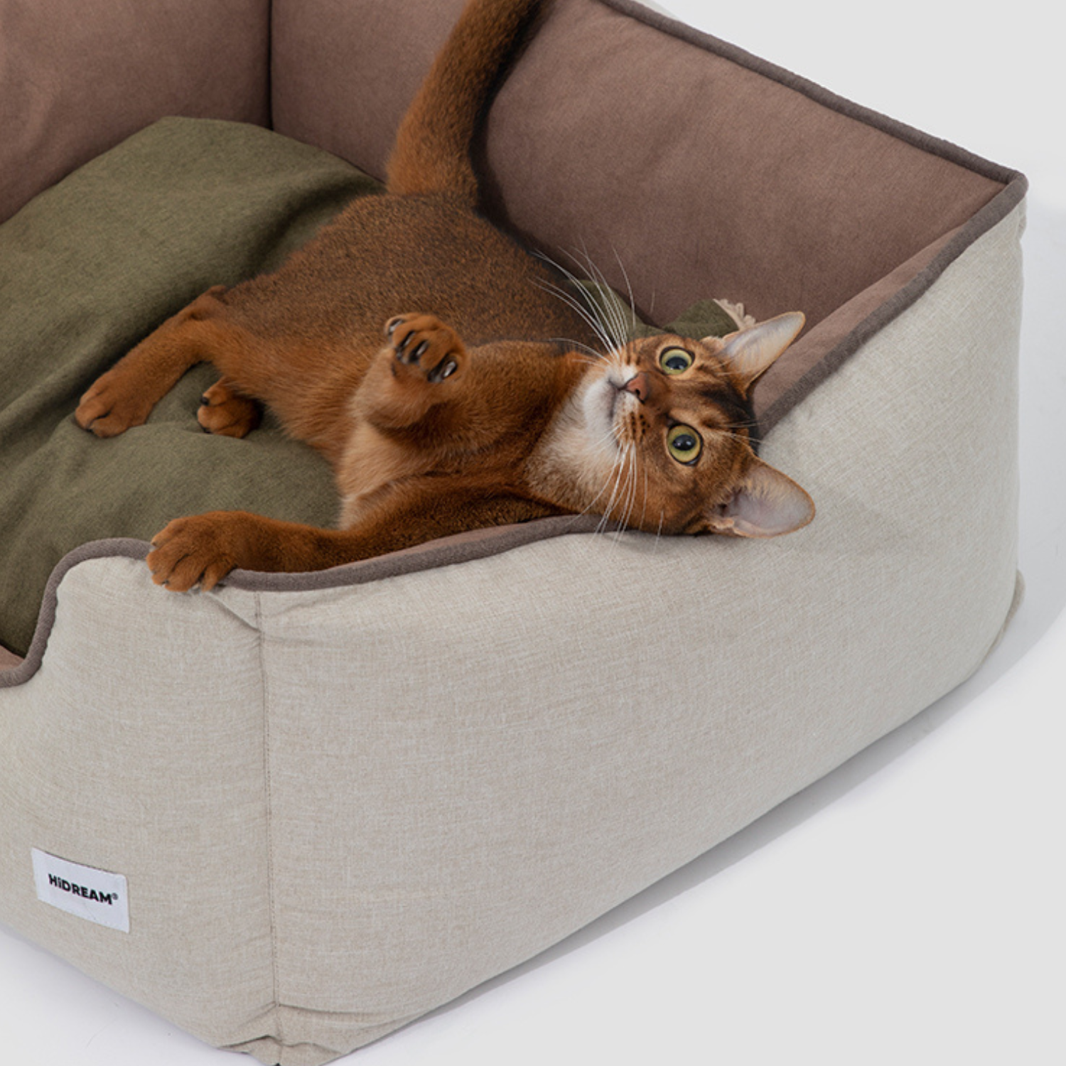 Calming Pet Bed with Washable Cover, Anti Anxiety Pet Beds